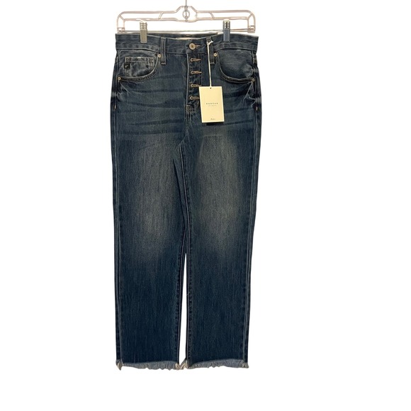 KanCan Denim - KanCan Maven High Rise Straight Leg Button Fly Jeans Medium Wash Size 3/25 NWT